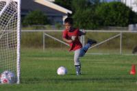 Click to enlarge image  - Adam Practices Soccer - New Port A Stars in the Making